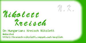 nikolett kreisch business card